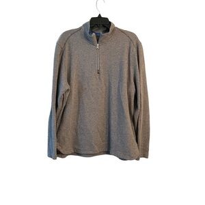 Robert Graham Quarter-Zip Knit Sweater Grey Size 2XL